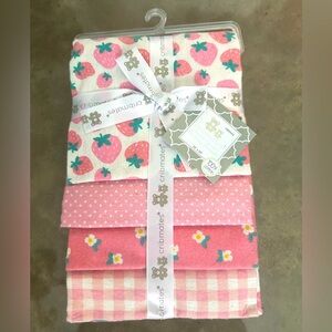 Cribmates 4 Pack Flannel Receiving Blankets, NWT
